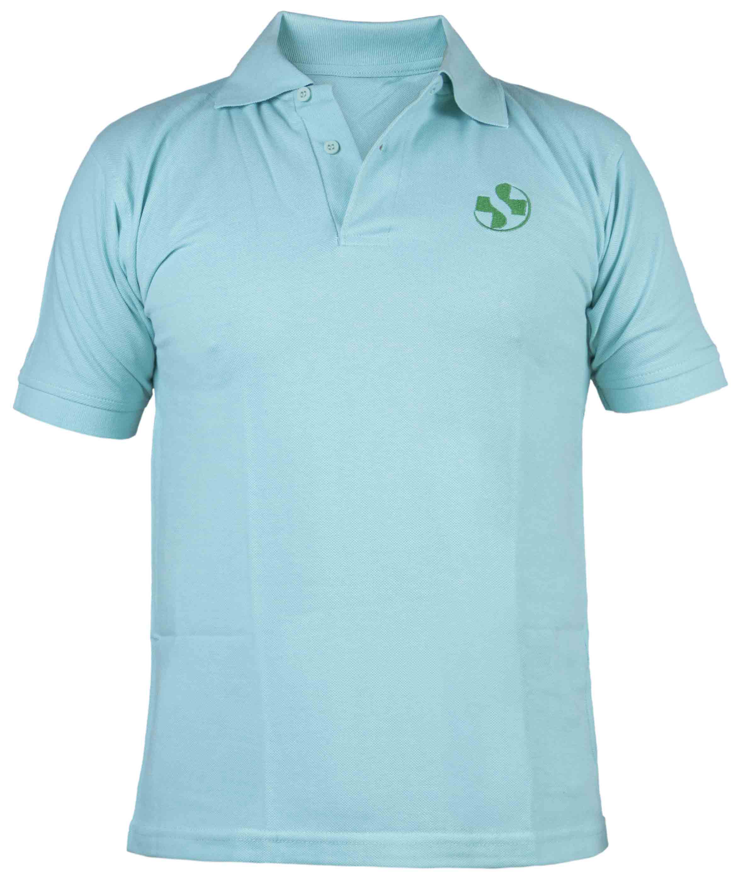 Camiseta Tipo Polo Azul Turquesa