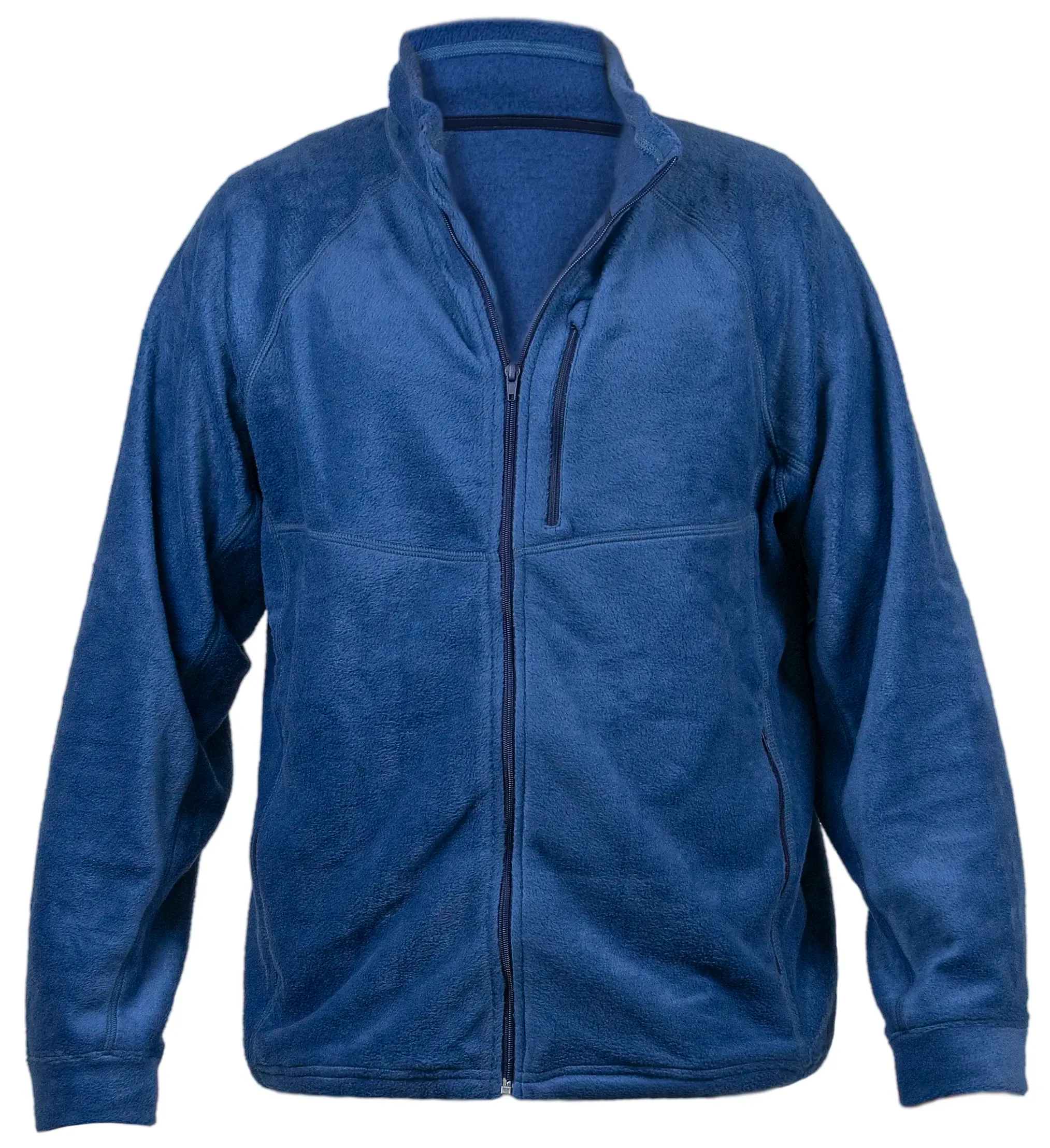 Fleece Full Zip Azul Militar