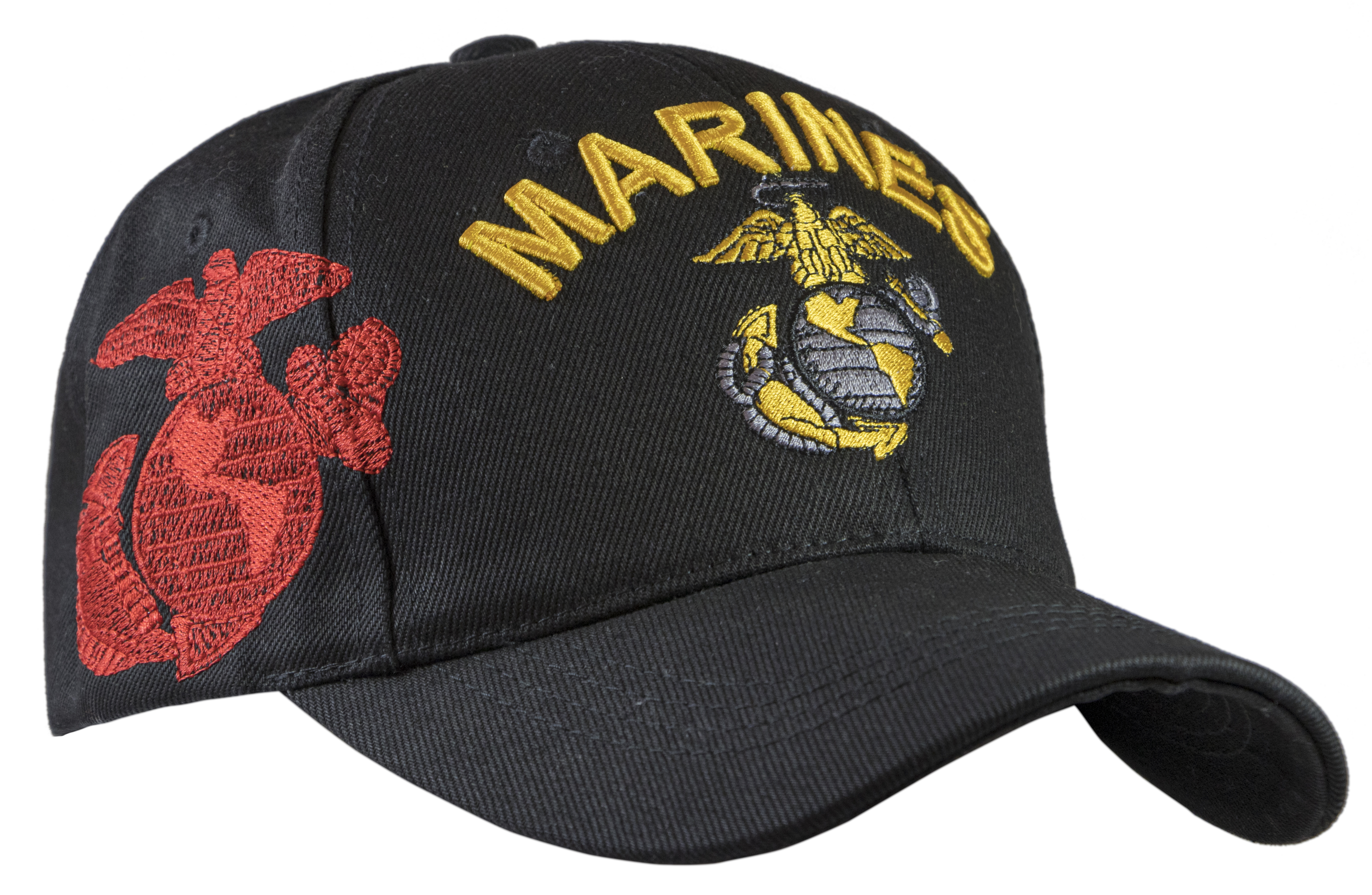 Gorra negra Marines bordado amarillo (variante)