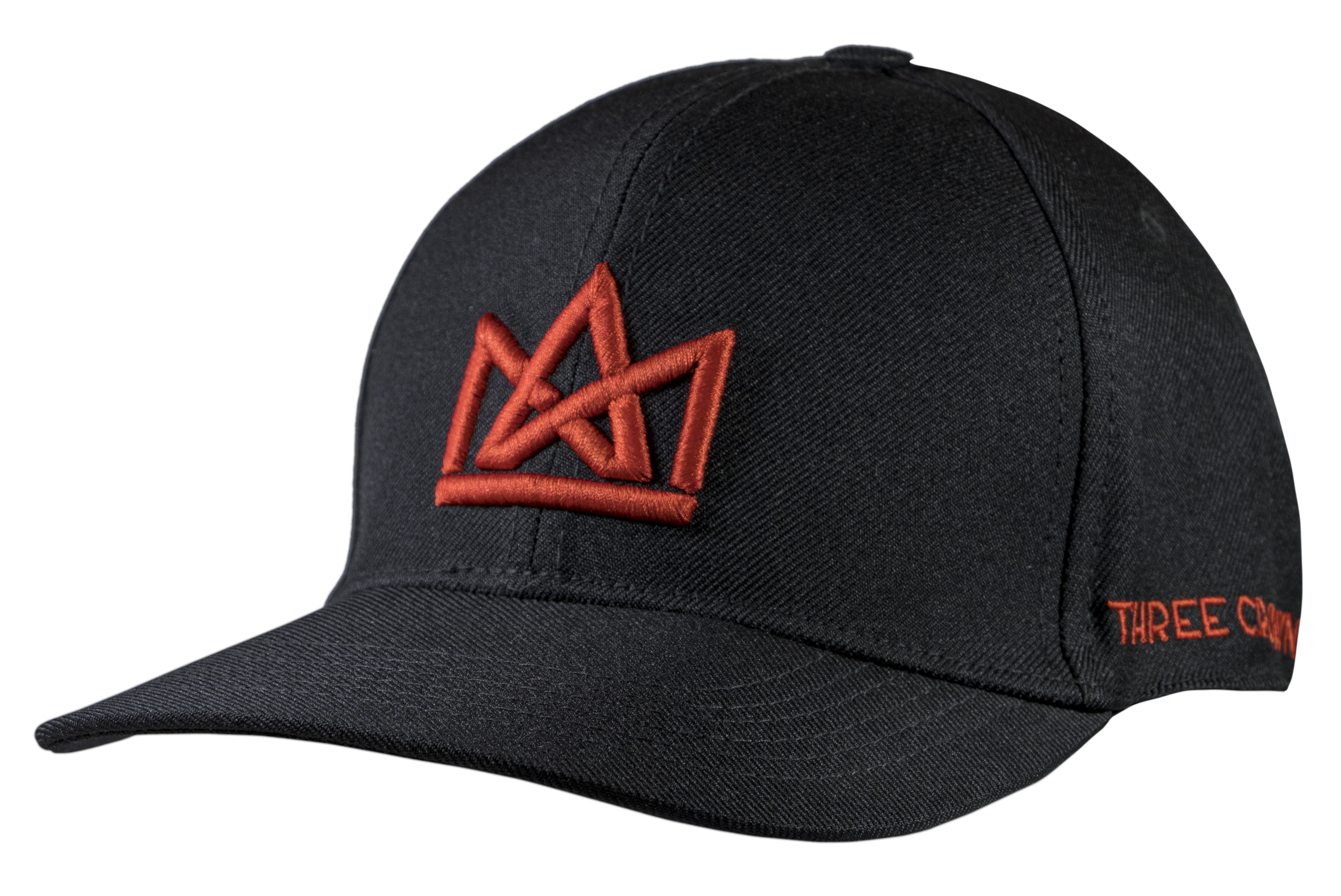 Gorra negra bordada Three Crown (variante)